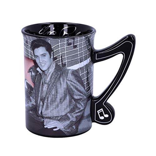 Nemesis Now Elvis Presley - Taza con Cadillac rosa, talla &uacute;nica, color negro