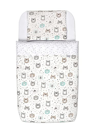 FlyIdeas Juego Completo Sabanas Minicuna Colecho Next to Me 83x50, 100% Algodon Certificado -...