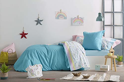 Burrito Blanco Juego de S&aacute;banas 170 | S&aacute;banas Bajera Ajustable | Algod&oacute;n y Poli&eacute;ster | Cama 90cm...