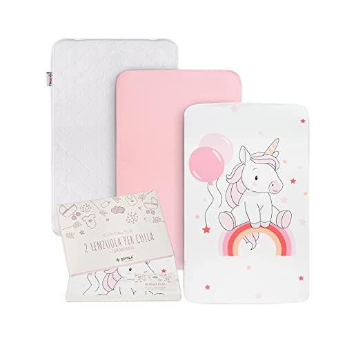 GOYSILA Sabanas Next2Me Chicco 2Piezas 100% Algodon + 1 Protector Colch&oacute;n Certificado Oeko-Tex...