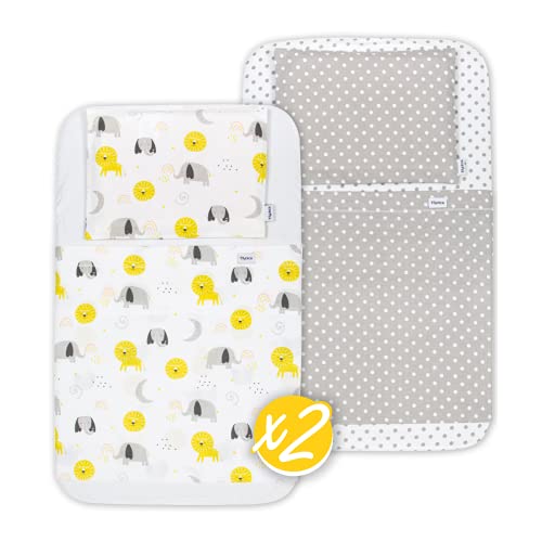 FlyIdeas Juego 8 Pza Sabanas Minicuna Colecho Next2Me 50x83cm, 100% Algodon Certif. con 2 Sabanas...