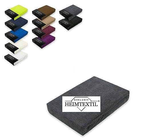 Sábana bajera de rizo con goma elástica, marca 70 x 140 cm, color antracita