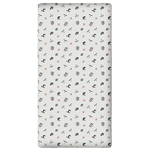 Warner Harry Potter - Sábana Bajera Ajustable (90 x 190 cm), Color Blanco