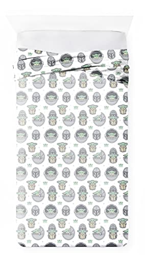 Star Wars The Mandalorian The Cutest Bounty - S&aacute;bana encimera individual 100% algod&oacute;n