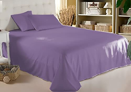 yibo - Juego de S&aacute;bana de 3 Piezas Color Violeta, para Cama de 135 x 190/200cm, S&aacute;bana Bajera...