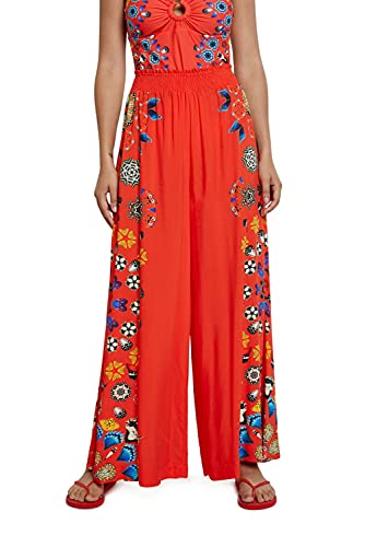 Desigual Pant_Chipre Swimwear Cover Up, Rojo, L para Mujer