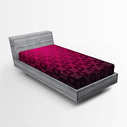 ABAKUHAUS Magenta S&aacute;bana Elastizada, Medievales Rayas Estilo, Suave Tela Decorativa Estampada...