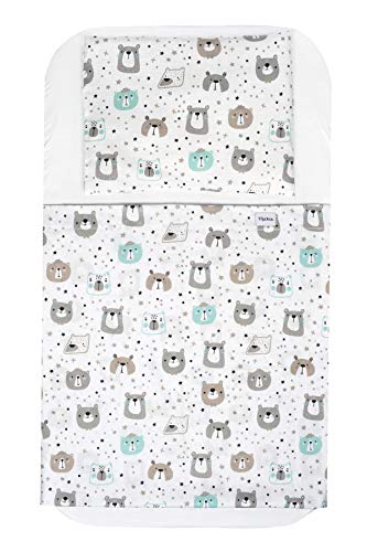 FlyIdeas Juego 4 Pza Sabanas Minicuna Colecho Next2Me 50x83cm | 1 Sabana Bajera 1 Protector Colchon...