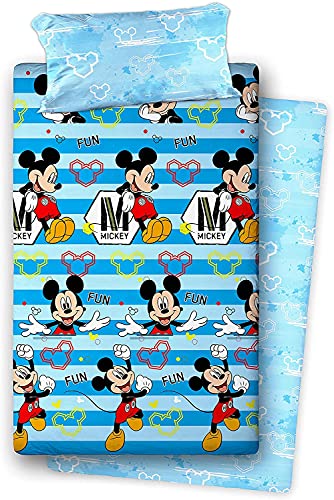 Asditex Juego de s&aacute;banas de Mickey Mouse Cama 90 cm.