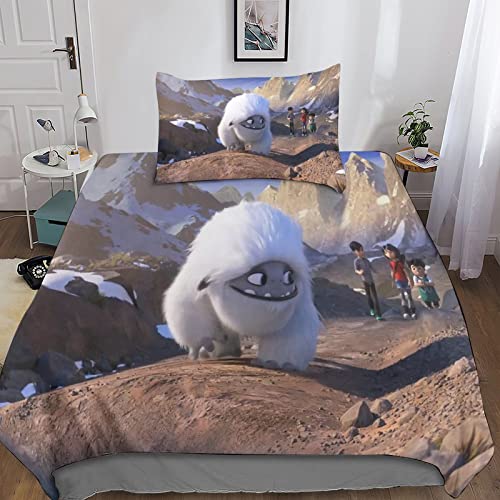 Abominable Funda Nórdica Ropa De Cama, Juego De 3 Piezas Anime Funda De Edredón Funda De Almohada...