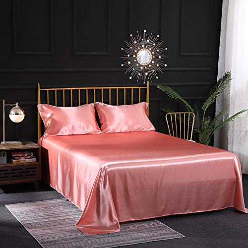 SixyeLiuzhi Juego de Cama de Seda Satinada de Seda Impresa en 3D, sábanas Planas y Ajustadas,14...