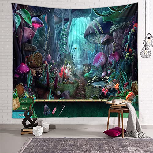 Zodight Tapiz de Pared Psicod&eacute;lico, Tapices de Jard&iacute;n de Hongos Tapiz Abstracto Hippie Tapiz de...