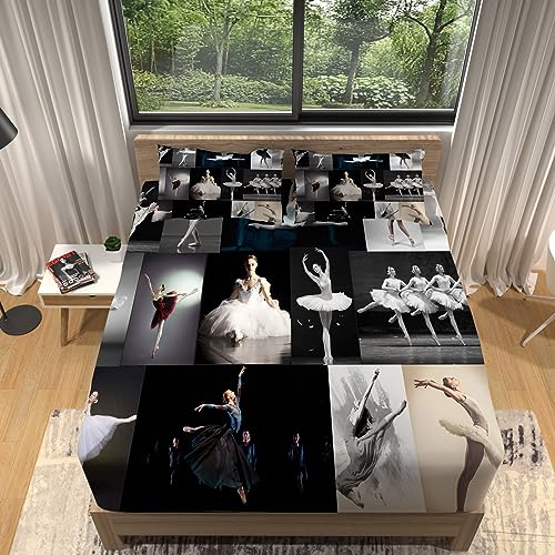 Sabanas Bajeras Bailarina Sabanas 135 x 190 Microfibra S&aacute;bana Ajustable El&aacute;stico en el Borde...