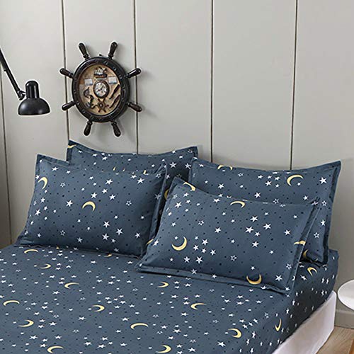 Chickwin Funda de Almohada 75 x 50 cm para 2 Piezas, Funda Almohada de 100% Microfibra Azul Estrella...