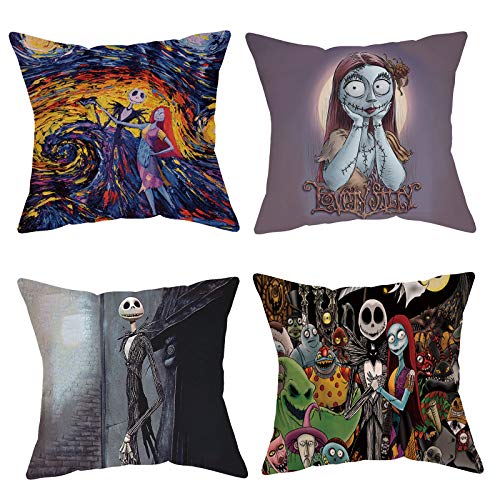 Juego de 4 fundas de almohada de 40 x 18 pulgadas para decoraci&oacute;n de Halloween de FUTERLY funda de...