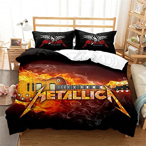 LISaINmAy Funda N&oacute;rdica Rock Band ACDC Super Suave 100% Microfibra Cepillada con Una Calidad De 110...