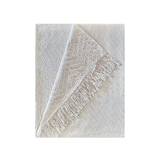 GFD - Colcha Multiusos para Sof&aacute; y Cama Espiga Algod&oacute;n Poli&eacute;ster, Manta Foulard C&oacute;moda Pr&aacute;ctica...