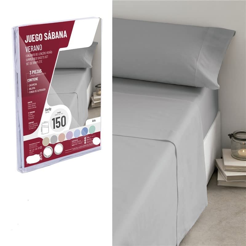 M MOONLIGHT Juego de Sábanas de 3 Piezas - Sabana Bajera Ajustable - Encimera - Funda de Almohada -...
