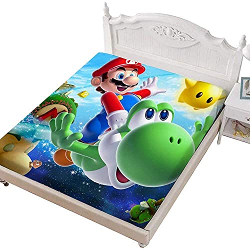 LIYIMING - Juego de sábanas de Dibujos Animados 3D, Totalmente elásticas, 100% Microfibra