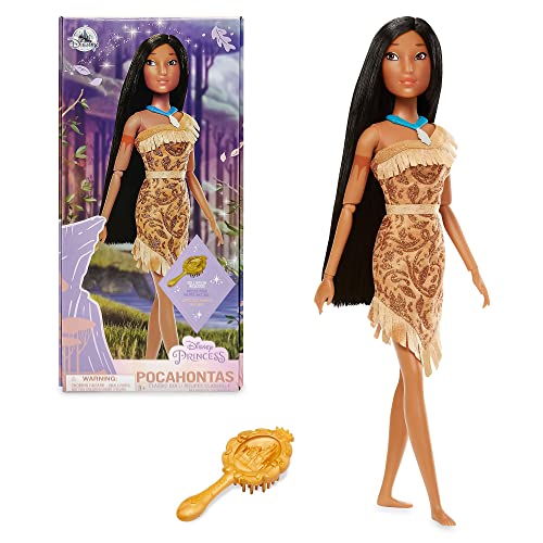 Disney Store Muñeca clásica de Pocahontas, Altura: 29 cm, Incluye un Cepillo con Detalles...