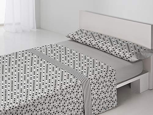 BAILARINA- Juego s&aacute;banas Paula. Cama 105 cm. Gris