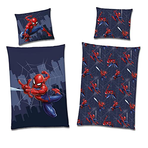 Spiderman Juego de ropa de cama reversible &middot; 135 x 200 80 x 80 &middot; 100 % algod&oacute;n &middot; Ropa de cama...