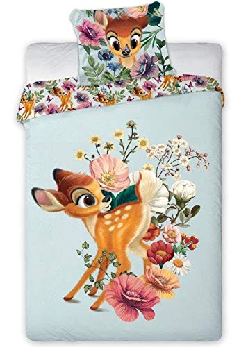Disney Bambi 006 - Juego de cama infantil (100 x 135 cm y 40 x 60 cm)