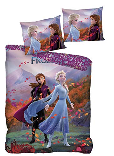AYMAX S.P.R.L. Juego de Ropa de Cama Infantil de Frozen, Funda nórdica de 140 x 200 cm y Funda de...