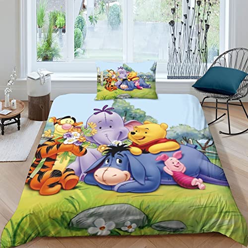 Funda N&oacute;rdica De Winnie The Pooh De, Juego De Cama De El Oso Pooh Impreso En 3D, Edred&oacute;n con...
