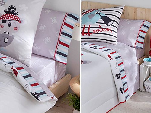 Tejidos JVR - Juego de sábanas Pirate Cama 90