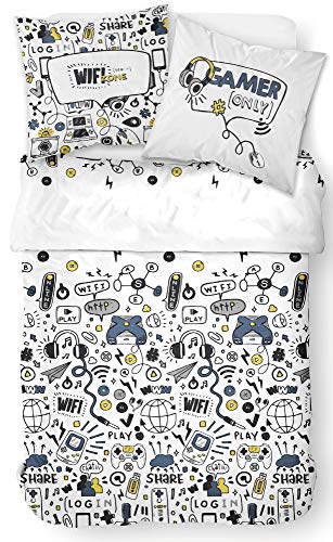 Today Juego de Funda nórdica para Adolescentes, Color Blanco, 220 x 240 cm