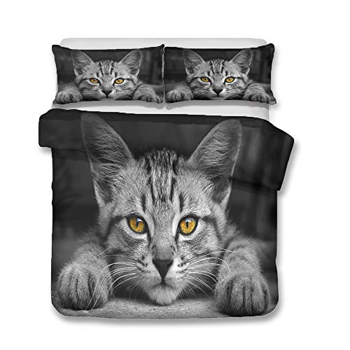 Chickwin Juego de Ropa de Cama de 4 Piezas, 3D Microfibra C&oacute;modo Juego de Fundas de Edred&oacute;n con...