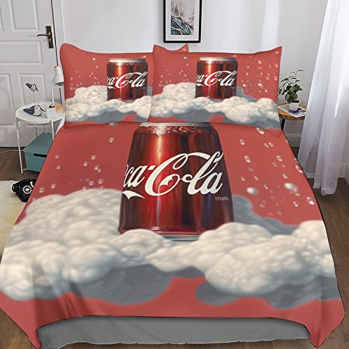 MasterUnion Coca - Cola Juego De S&aacute;banas Y Fundas N&oacute;rdicas Impresas En 3D Bebidas gaseosas Coke...