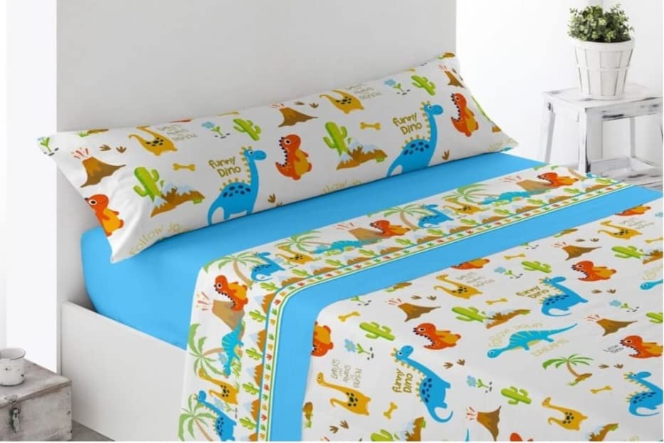 DESING Energy-Home Textil: Juego DE SABANAS (Infantil-CERDITOS-Azul) Verano 3 Piezas Microfibra...