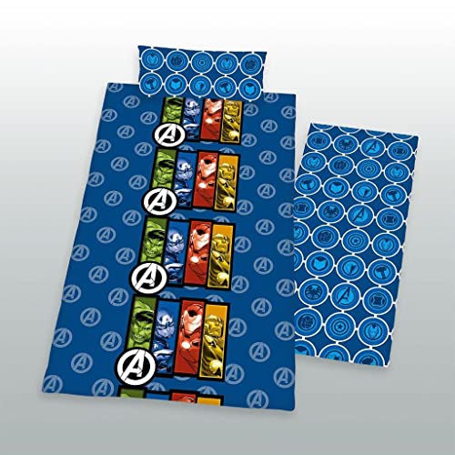 Juego sábanas Marvel Avengers Vengadores Verano 90 - 105 Cm (3 Piezas: Encimera, Bajera y Encimera)...