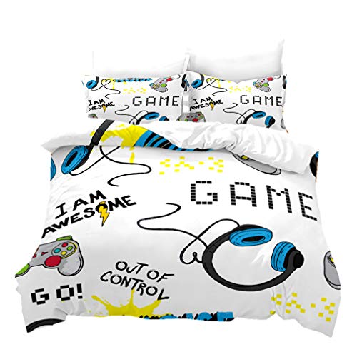 Juego de Cama de Impresión de Creative Gamer Funda de Almohada Funda Nórdica 3D Gamepad de...
