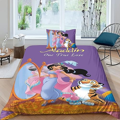 Aladdin Juego De Fundas Nórdicas Impresas 3D De, Aladdin Juego De Ropa De Cama Microfibra Suave,con...