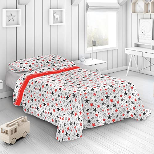 NATURALS - Juego de sabanas Cama 105 cm - 50% Algodon/50 Polyester - Incluye Encimera 180x270 cm +...