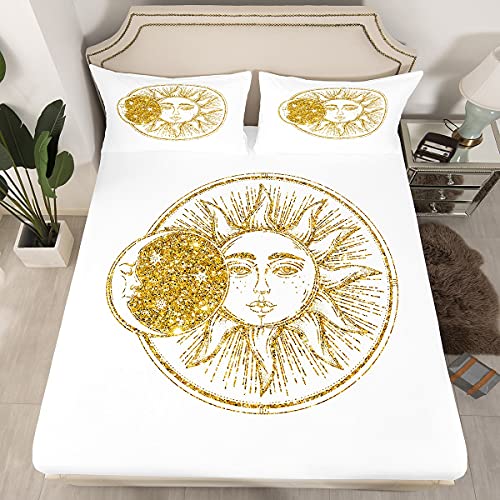 Juego de s&aacute;banas bohemias para el sol celestial, bohemias, hippie, c&oacute;smicas, para ni&ntilde;os, ni&ntilde;as,...