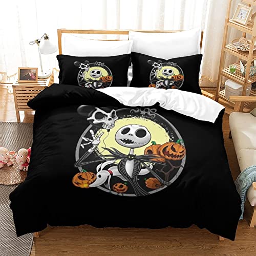 pesadilla antes de Navidad Juego De S&aacute;banas Y Fundas N&oacute;rdicas Impresas En 3D Con Dise&ntilde;o De Jack...