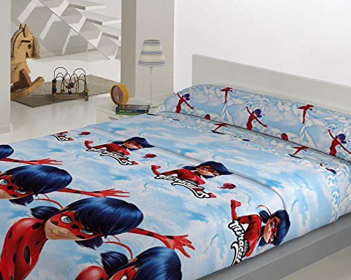 Juego de S&aacute;banas T&eacute;rmica Coralina 160gr LADYBUG (para cama de 90x190)