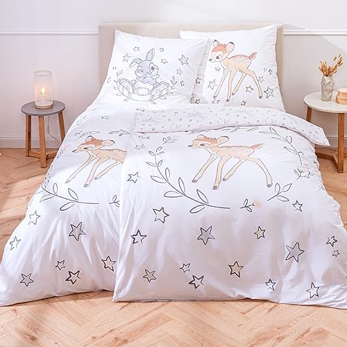Bambi Disney Juego de ropa de cama para niñas, ropa de cama para adolescentes, REH & Hase Klopfer,...