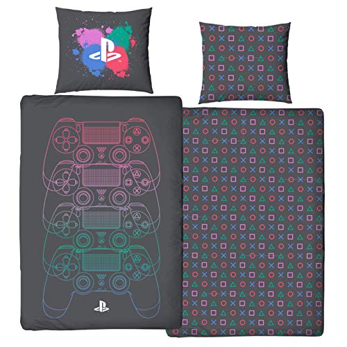 Character World Juego de cama Playstation de 135 x 200 cm + 80 x 80 cm, tama&ntilde;o alem&aacute;n &middot;...