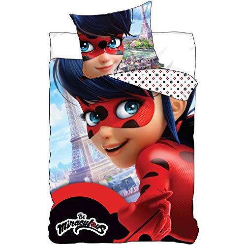 Miraculous Funda N&oacute;rdica, 100% Poliester, Negro, 150 x 220 cm