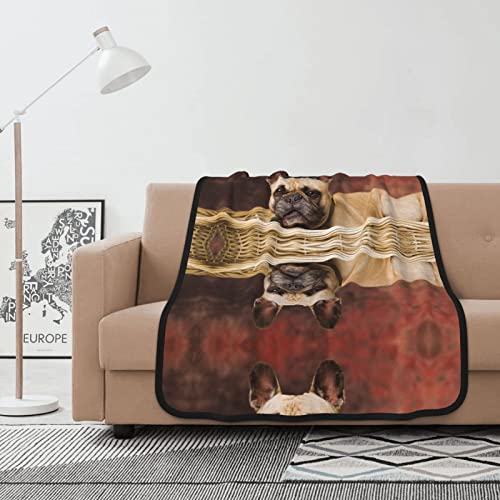 ANGYANG Manta Bulldogs franceses Centro Comercial Cachorro Marr&oacute;n Perros peque&ntilde;os C&aacute;lido Franela...