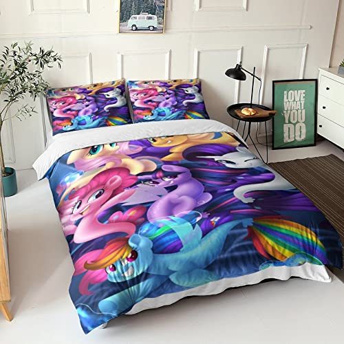 My Little Pony Funda Nordica Cama Anime Characters Sabana Bajera Y Fundas Almohada- Nordica -Juego...