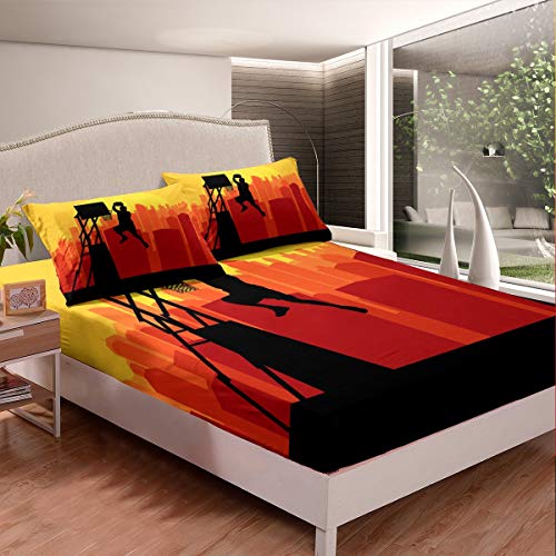 Juego de sábanas de Baloncesto para niñas y niños, Juego de Cama de Baloncesto Decorativo, Juego...