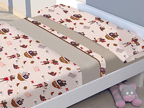 Energy Colors Textil Hogar - Junior - Cama 90 Juego Sábanas 3 Piezas 50% Algodón y Otras Fibras...