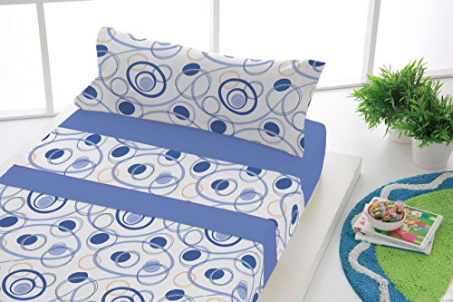 SABANALIA - Juego de s&aacute;banas Estampadas Dance | 3 Piezas | Funda de Almohada, Bajera Ajustable y...