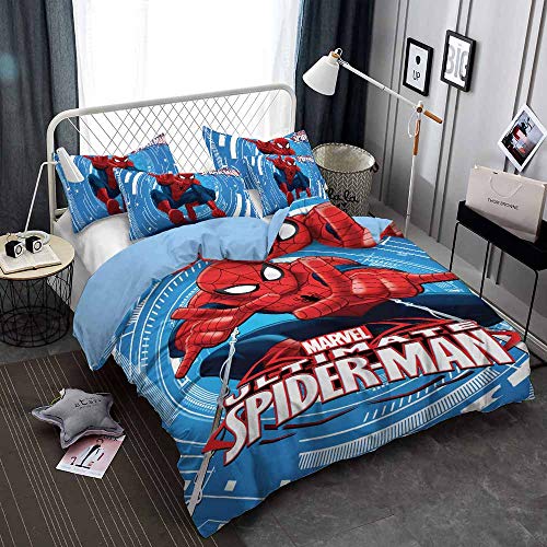 EU-VV Juego De Fundas N&oacute;rdicas Sin Hierro King Size -Spiderman - 3 Fotos Juegos De Fundas De...